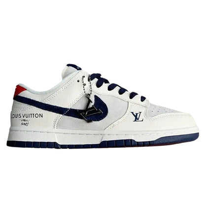 Louis Vuitton x Nike Air Jordan 1 Low 'Deep Blue' (Dunk Low Custom)